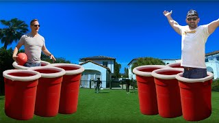 Sommelier challenges pro baseball player in "large format beer pong" | Pairs Perfect Baseball Beerpong