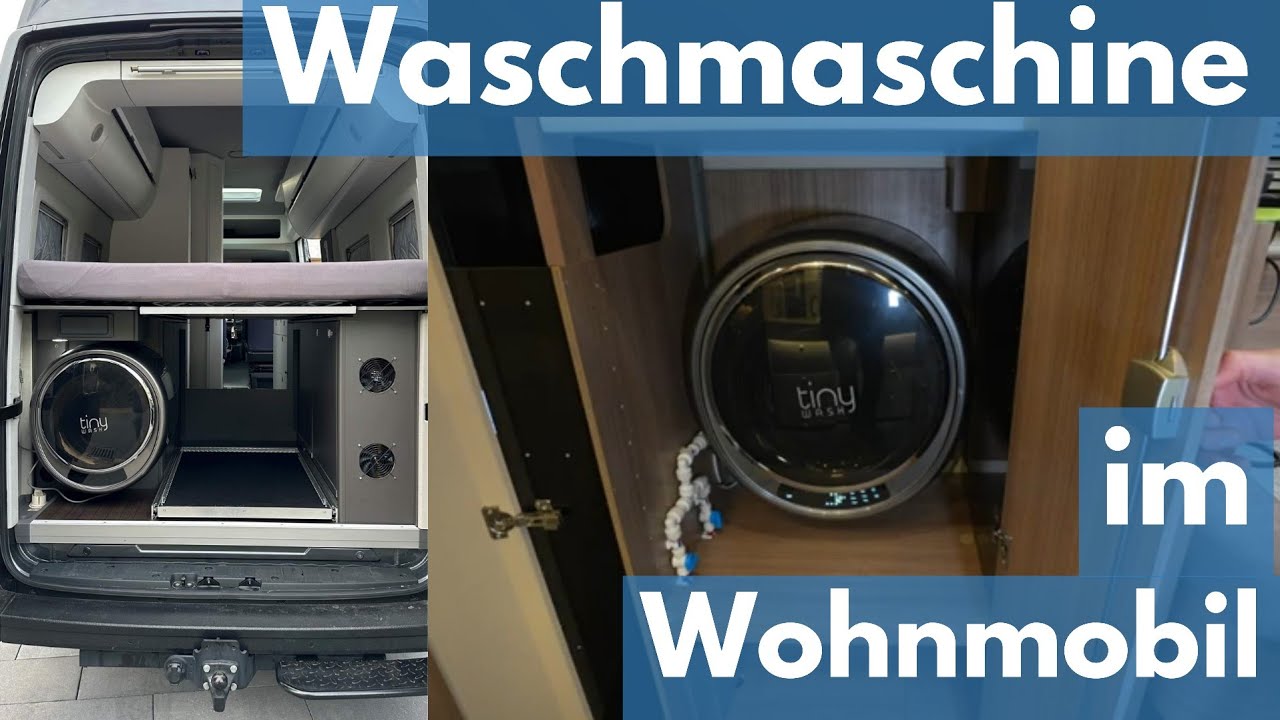 MINI-Wohnmobil mit MINI-Waschmaschine? Zubehör 2024: TINYWASH Campervan Waschmaschine