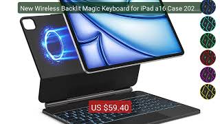 New Wireless Backlit Magic Keyboard for iPad a16 Case 2025 Air... — Hot Deal 2026 | Limited Offer!