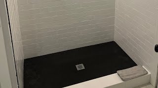 how to pour a concrete shower pan (start to finish)