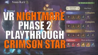 VOID RIFT NIGHTMARE CRIMSON STAR FULL RUN | PHASE 2 [Watcher Of Realms]