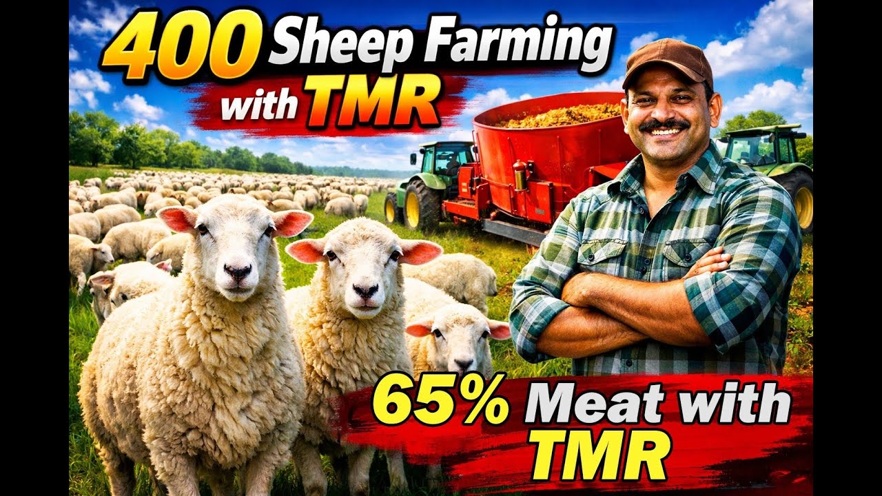 400 గొర్రెల పెంపకం TMR తో