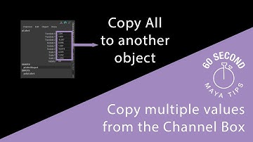 Copy Channel Box Values quickly - Top Maya tip you need to know!