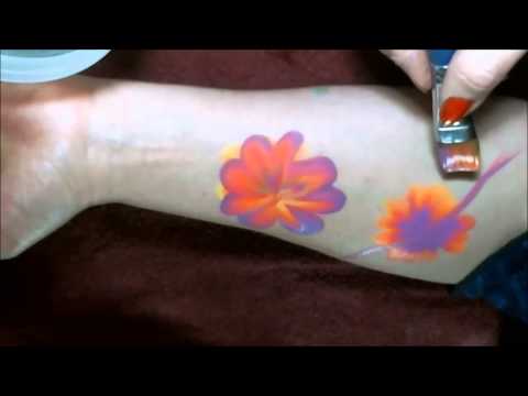 Simple one stroke flower face painting tutorial | Chicago Face Painters