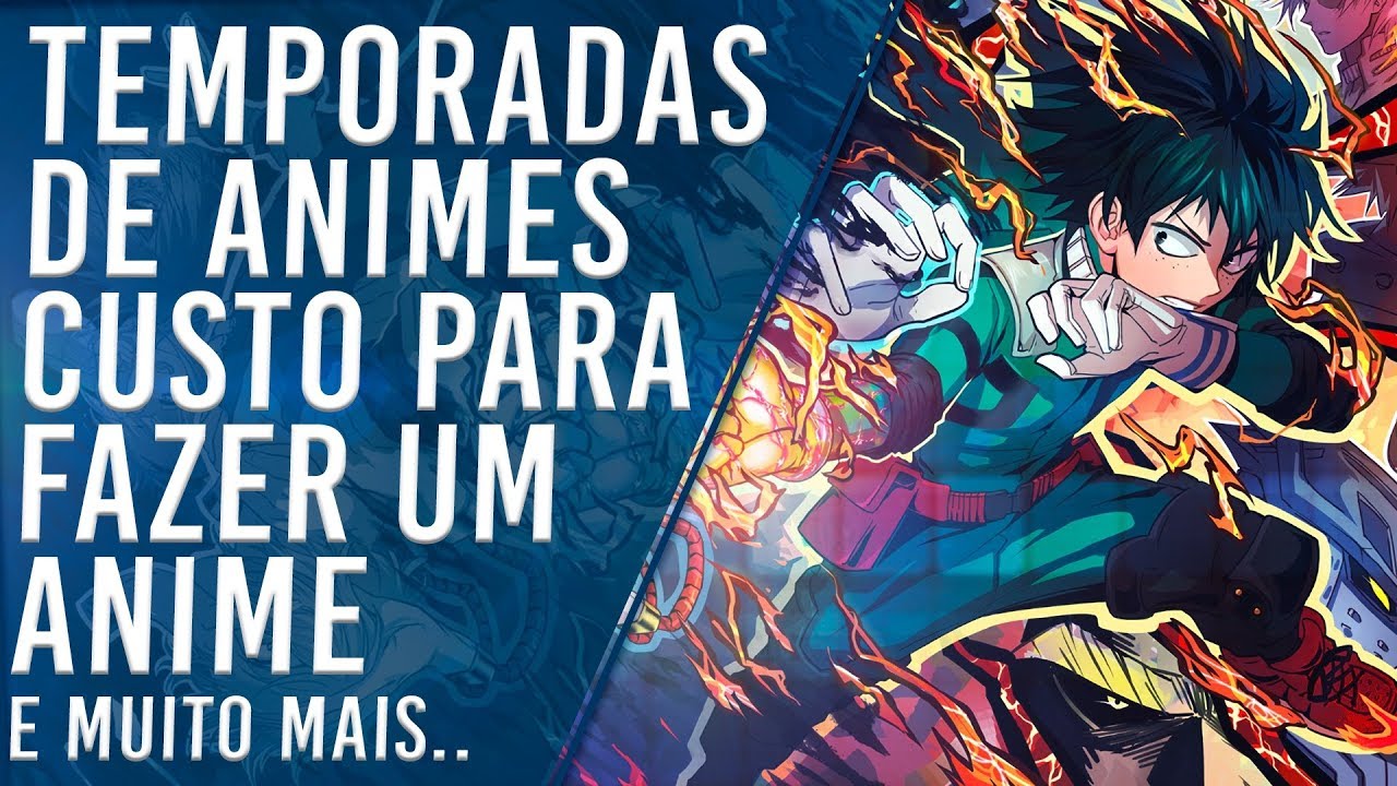 Temporadas de Animes, custo para fazer um anime e muito mais.. YouTube