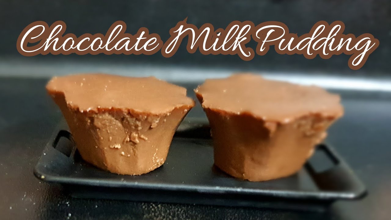 Chocolate Milk Pudding recipe miniaturecooking YouTube