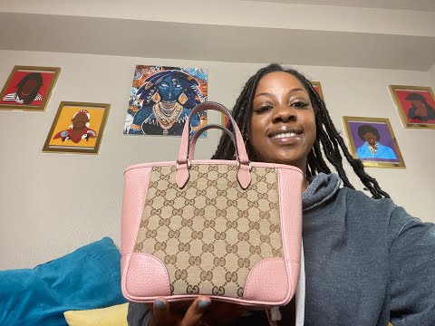 UNBOXING GUCCI SMALL MONOGRAM BREE TOTE PURSE