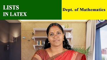 Lists in Latex | Dept. of Mathematics | Christ OpenCourseWare