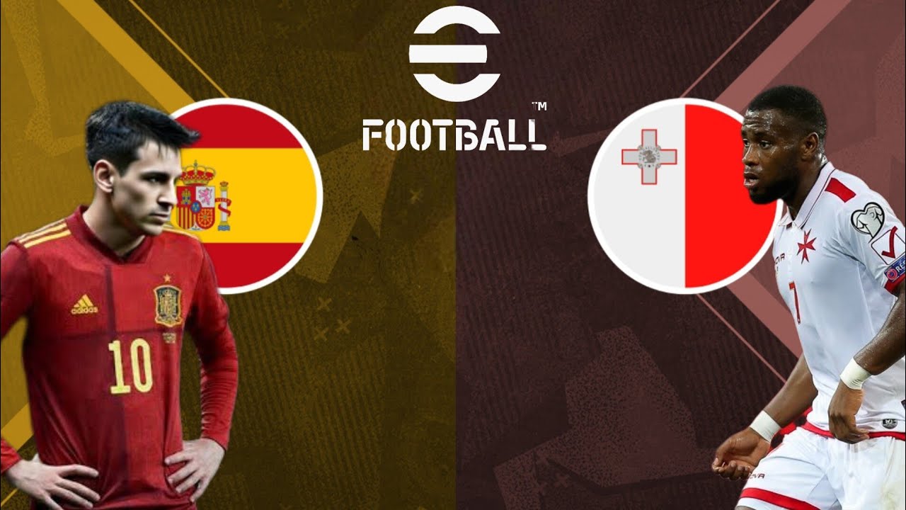 Spain VS Malta full match efootbal game play ( E-FOOTBALL GAMEPLAY )