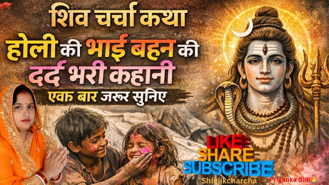 दर्द भरी शिव चर्चा कथा भाई बहन की अधूरी होली के रंग सबके जीवन में खुशियाँ लाते है?🙏 //shivjikcharcha