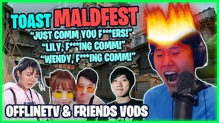 Disguised Toast MALD FEST Screaming at Lilypichu Natsumiii ABE & Boxbox for Never Using Comms