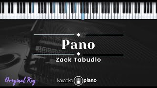 Pano - Zack Tabudlo (KARAOKE PIANO - ORIGINAL KEY)