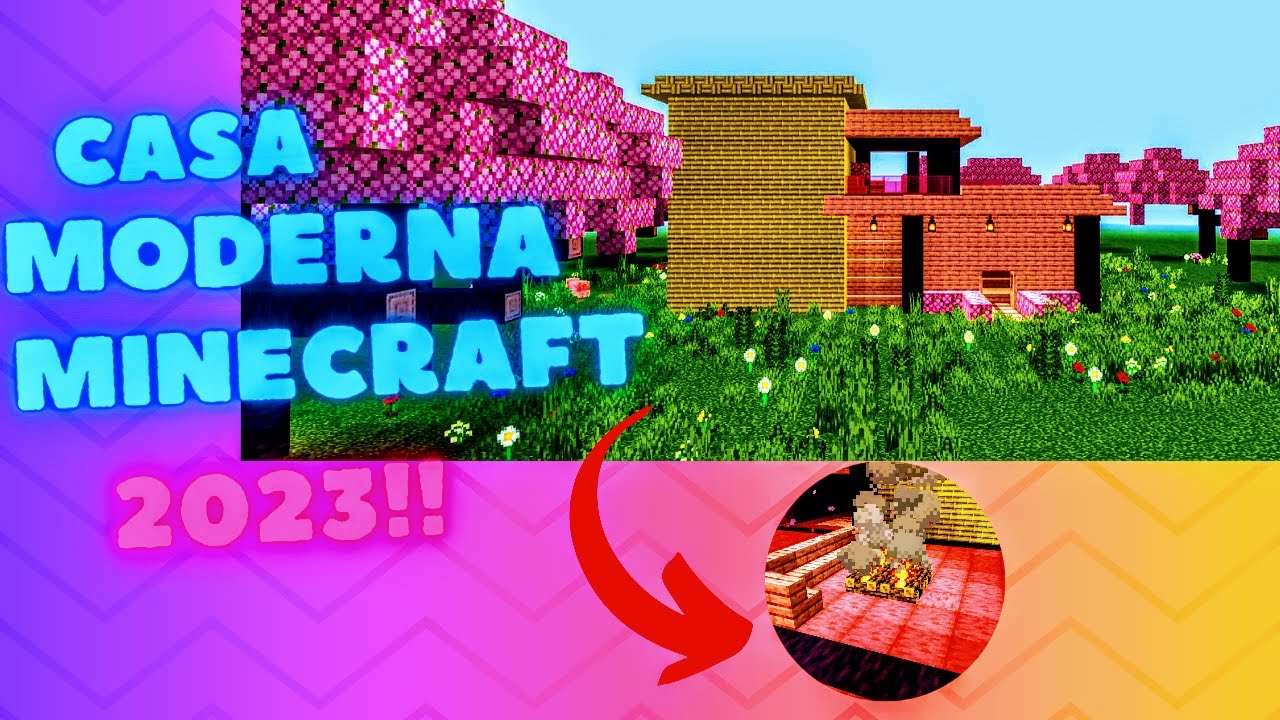 🌸 Casa de Cerezo en Minecraft 1.20 Tutorial completo ⬇