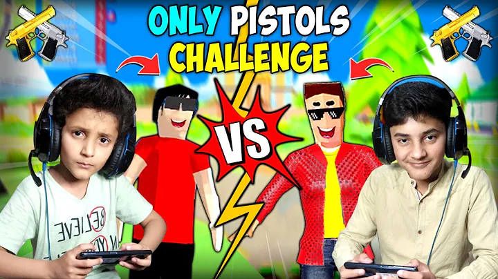 CAN I WIN ONLY PISTOLS CHALLENGE WITH MY LITTLE BROTHER ? | DUDE THEFT WARS MULTIPLAYER