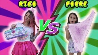 RICO VS POBRE FAZENDO AMOEBA / SLIME #6 | Biankinha