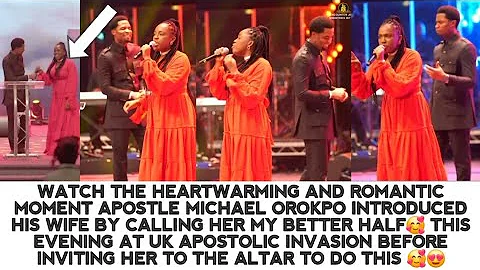 WATCH THE ROMANTIC MOMENT APST MIKE INTRODUCED HIS WIFE BY CALLING HER MY BETTER HALF🥰 IN UK TODAY😍🥰