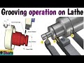 what is Grooving || Grooving operation on Lathe machine ||How to cut groove in lathe machine #shorts