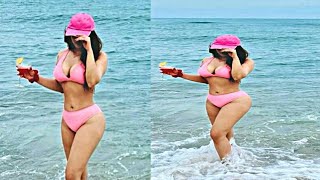 Hottie Sonarika Bhadoria Hot In Bikini Enjoying On The Beach