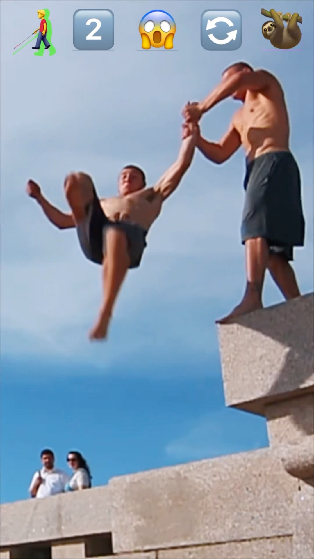 Stunts with Emojis pt.60??#kiryakolesnikov #prank #funny #comedy #stunt #parkour #flip
