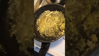 simplest way get rid of a dirty egg pan