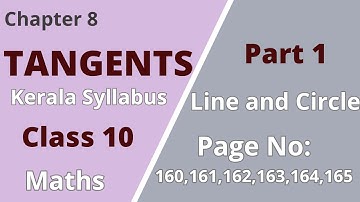 Class 10|Maths | Chapter 8| Tangents | Line and Circle |KeralaSyllabus|Part 1