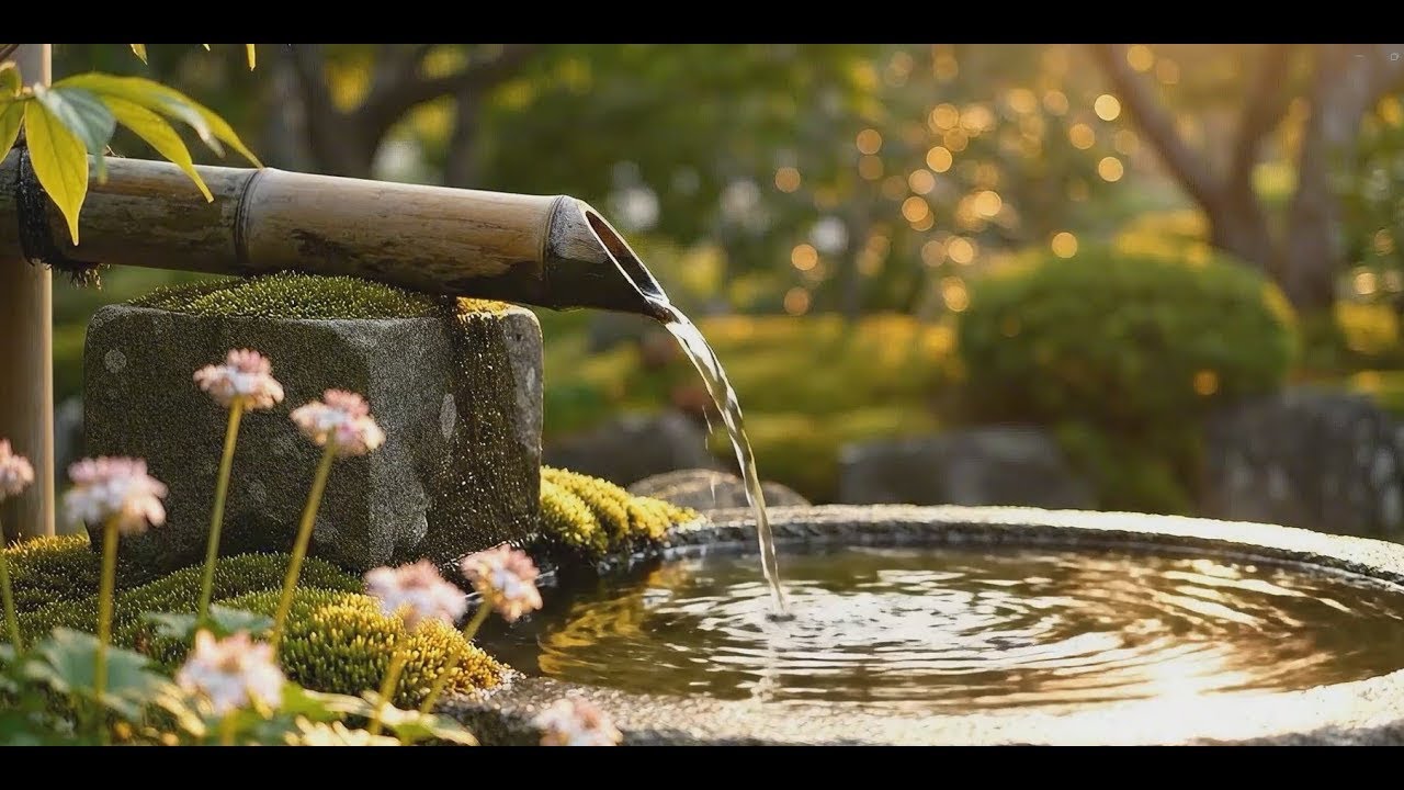 Peaceful Piano + Water Sounds 🌿 Ease Overthinking, Reduce Stress & Inner Peace