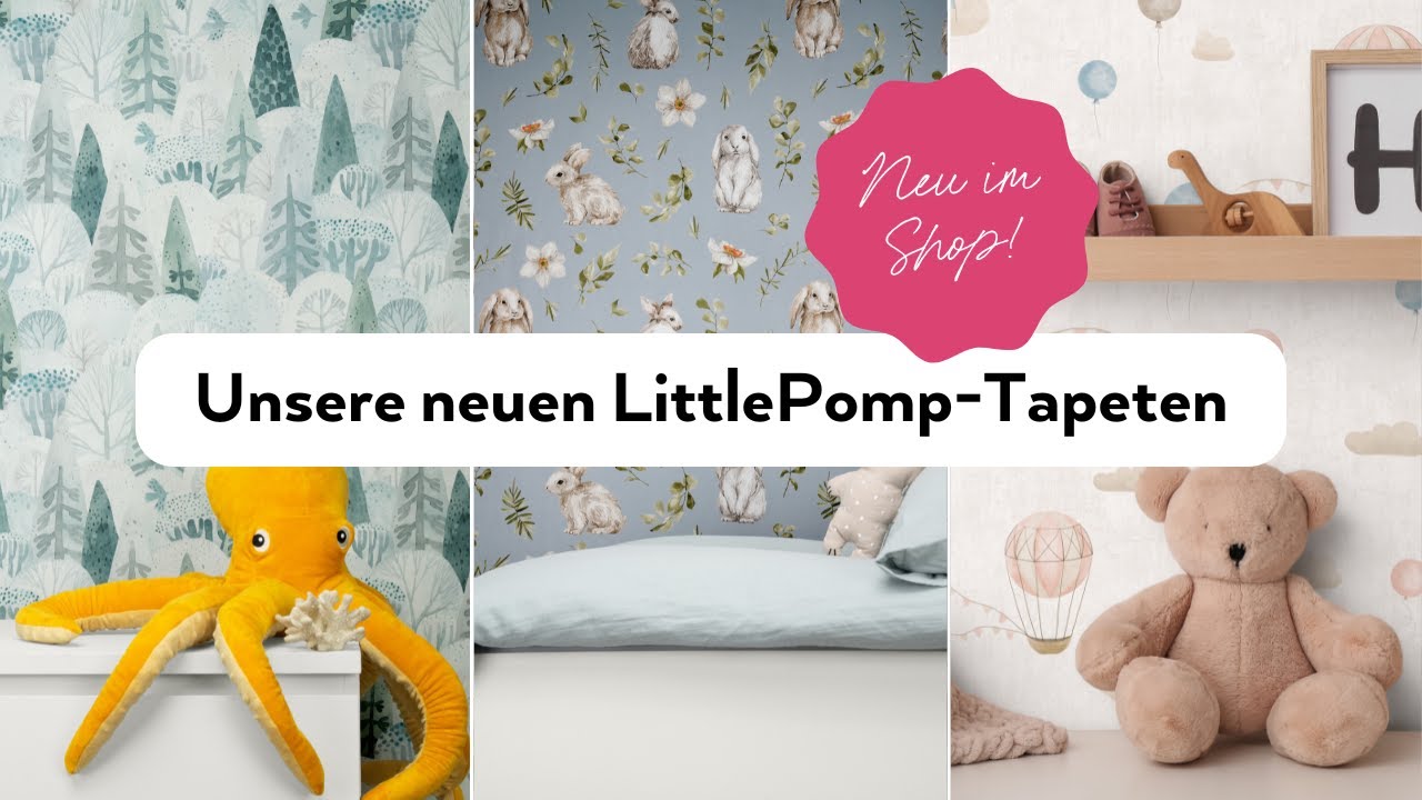 Der perfekte Look fürs Kinderzimmer: 10 neue LittlePomp Vliestapeten! 🌈🛋️