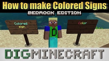How to make Colored Signs in Minecraft Bedrock Edition (PE, Win10, Xbox One, PS4, Switch)