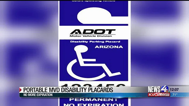 No more expiration dates for portable MVD disability placards