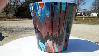 (13) Flower Pot Series (1) - Acrylic pour over flower pot!
