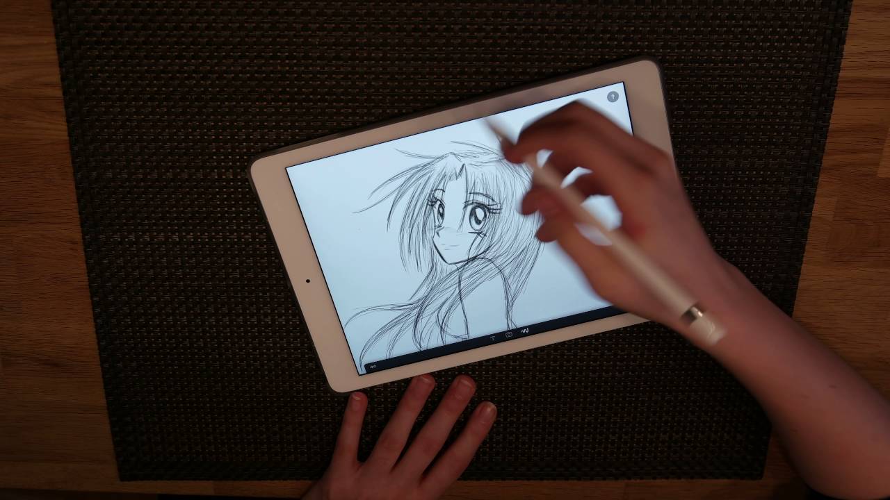  Drawing a Manga Girl complete with Apple Pencil and iPad 