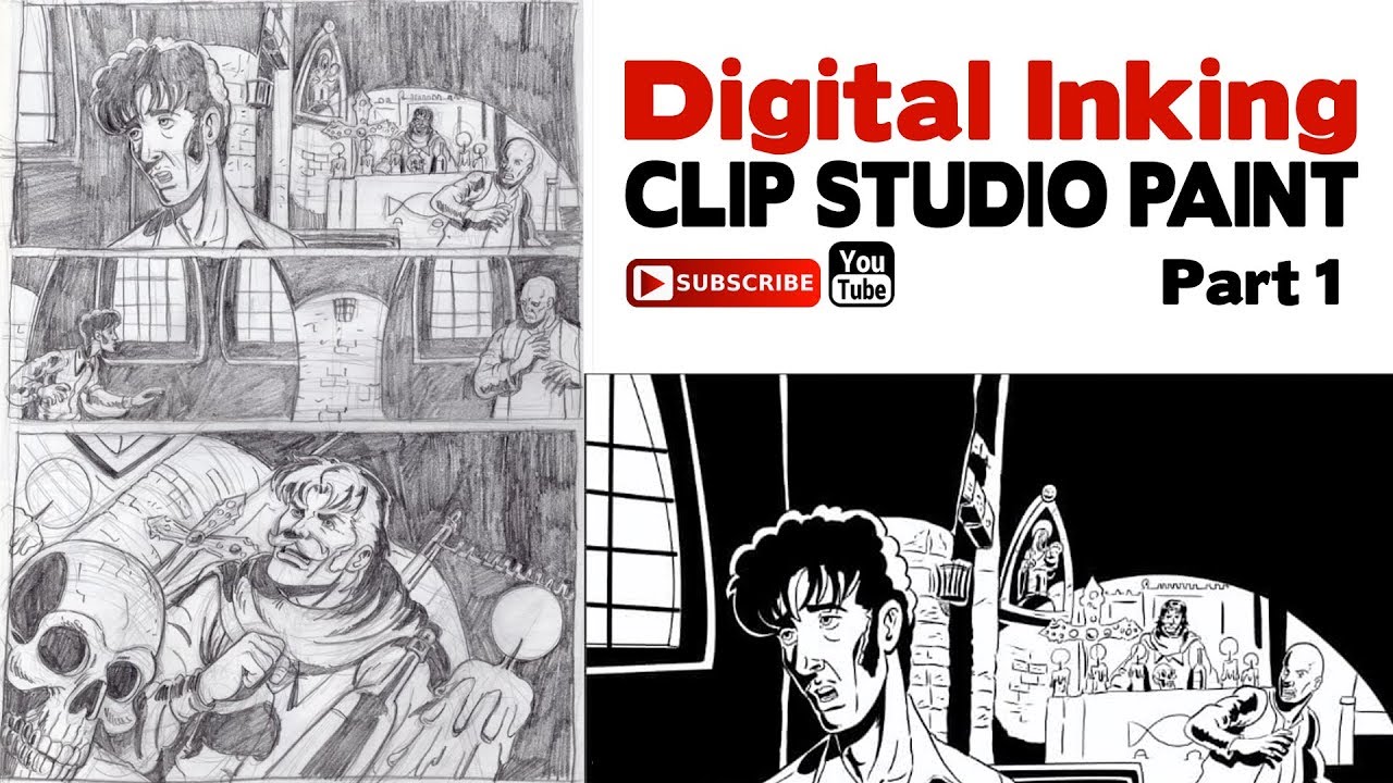 Digital Inking Tutorial Using Clip Studio Paint (Manga Studio) from Paris à la Geek (part 1)