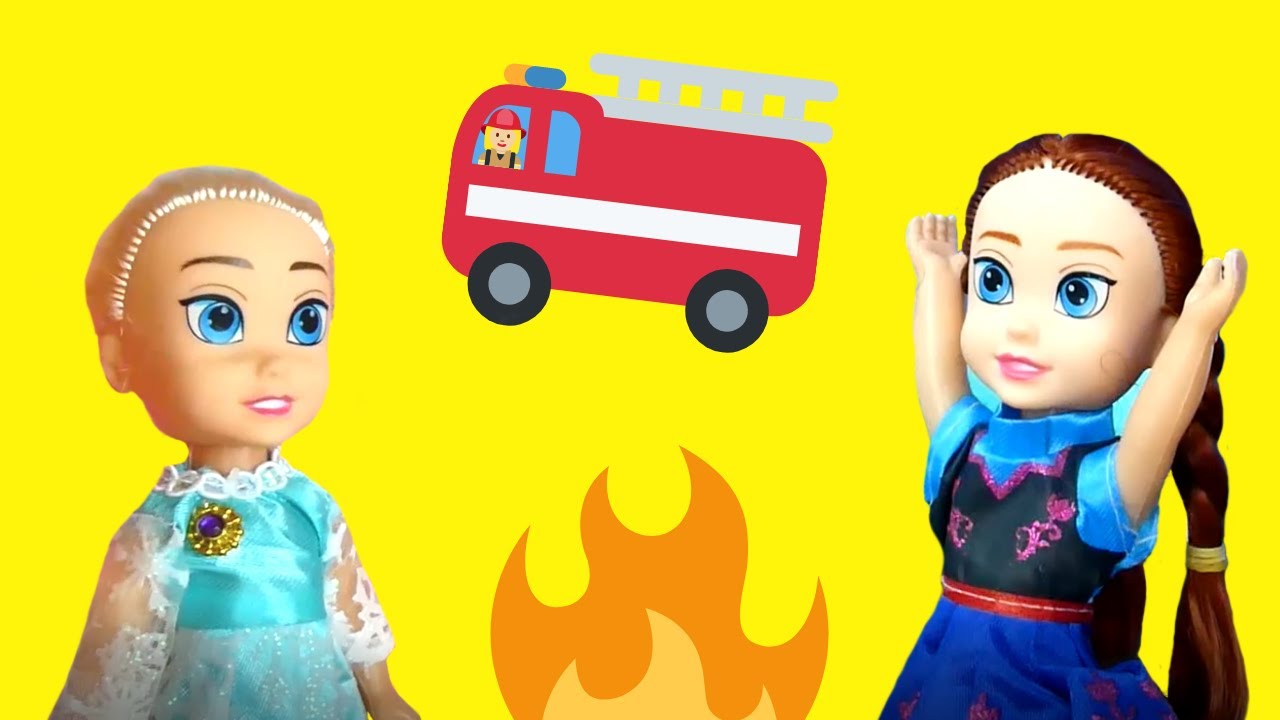 Come play with me and Elsia and Annia Toddlers and the fire truck YouTube