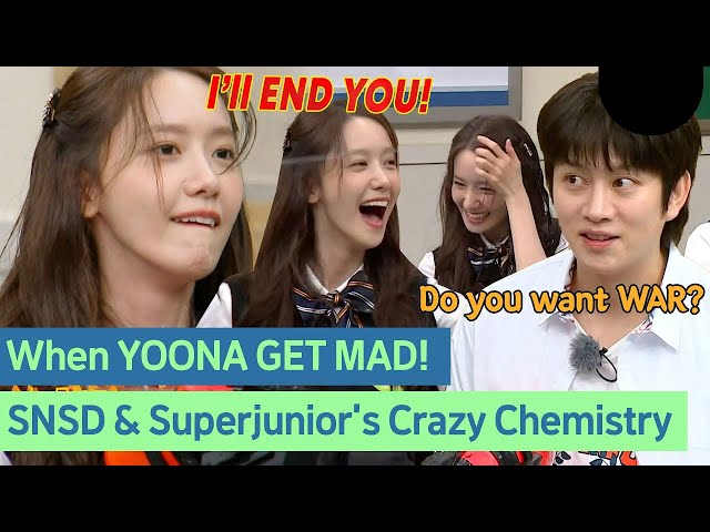 WAR between YOONA and HEECHUL? Calm down~ #SNSD #Superjunior class=