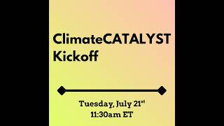 ClimateCATALYST 2026: Kickoff