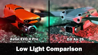 Low Light Comparison: Autel EVO II Pro 6k vs DJI Air 2S