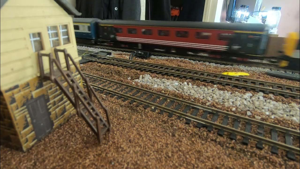 3 trains running on the layout YouTube