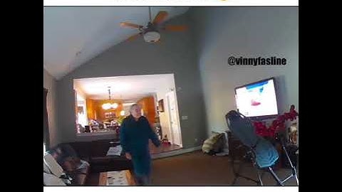 HILARIOUS AND VIRAL. UNCLE CAUGHT ON SECURITY CAM USING INVERSION TABLE