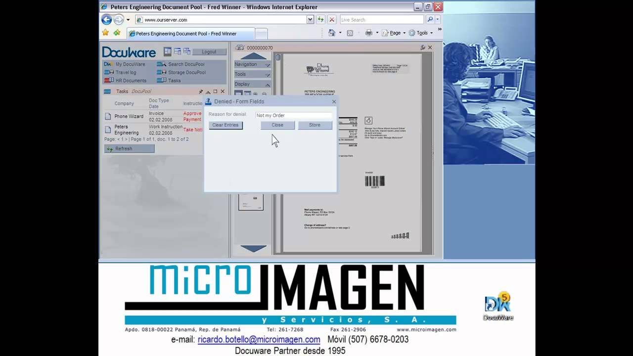 Docuware WebClient MicroimagenyServiciosPanama - YouTube
