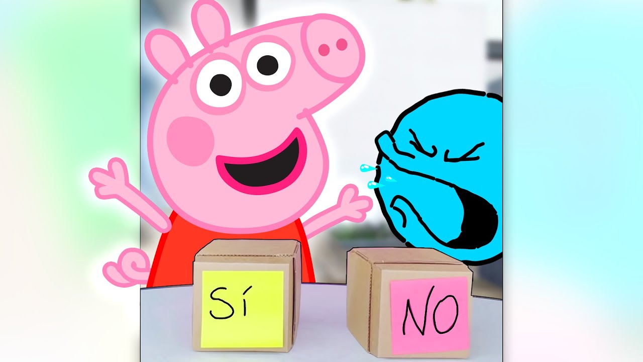 RETO "SÍ O NO" con ¡PEPPA PIG! | Cuadradito y Circulito #shorts #peppapig