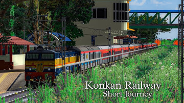 KONKAN RAILWAY SHORT JOURNEY | LHB HIGH SPEED SOUND | MSTS-OPENRAILS | #trwc #msts #openrails #bgpro
