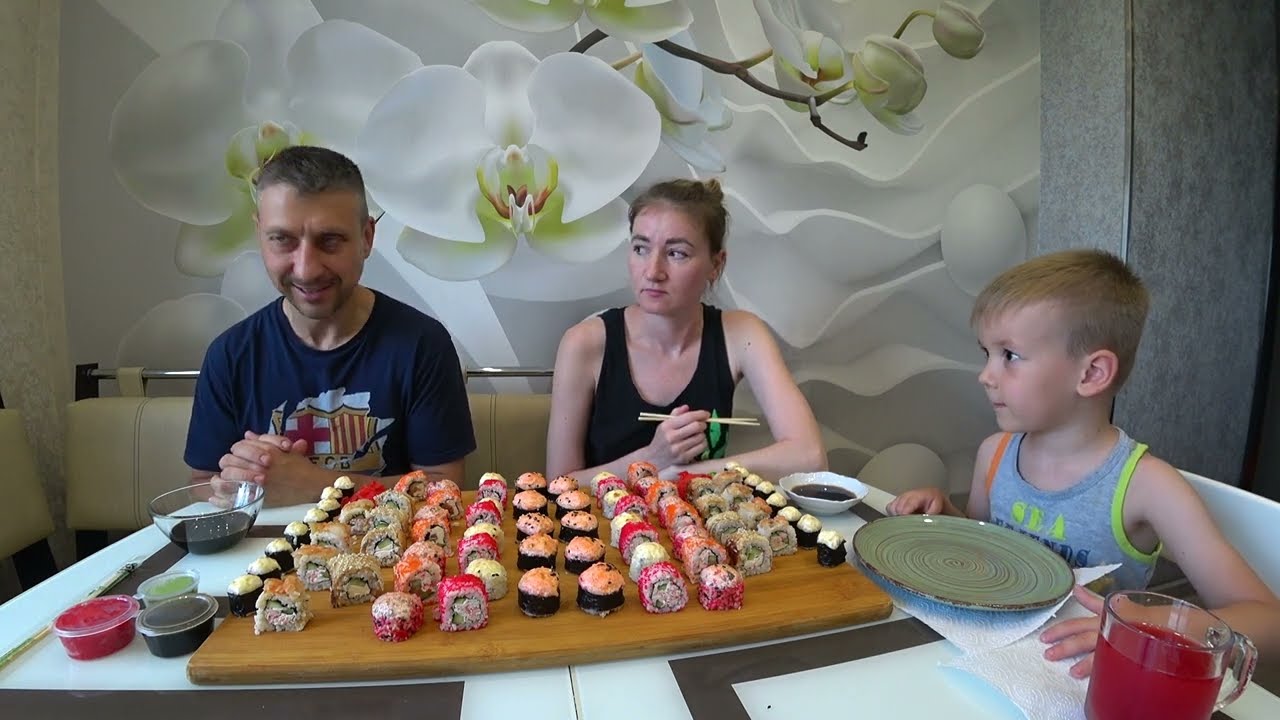 МУКБАНГ СЕМЕЙНЫЕ РОЛЛЫ | MUKBANG FAMILY ROLLS #mukbang #мукбанг