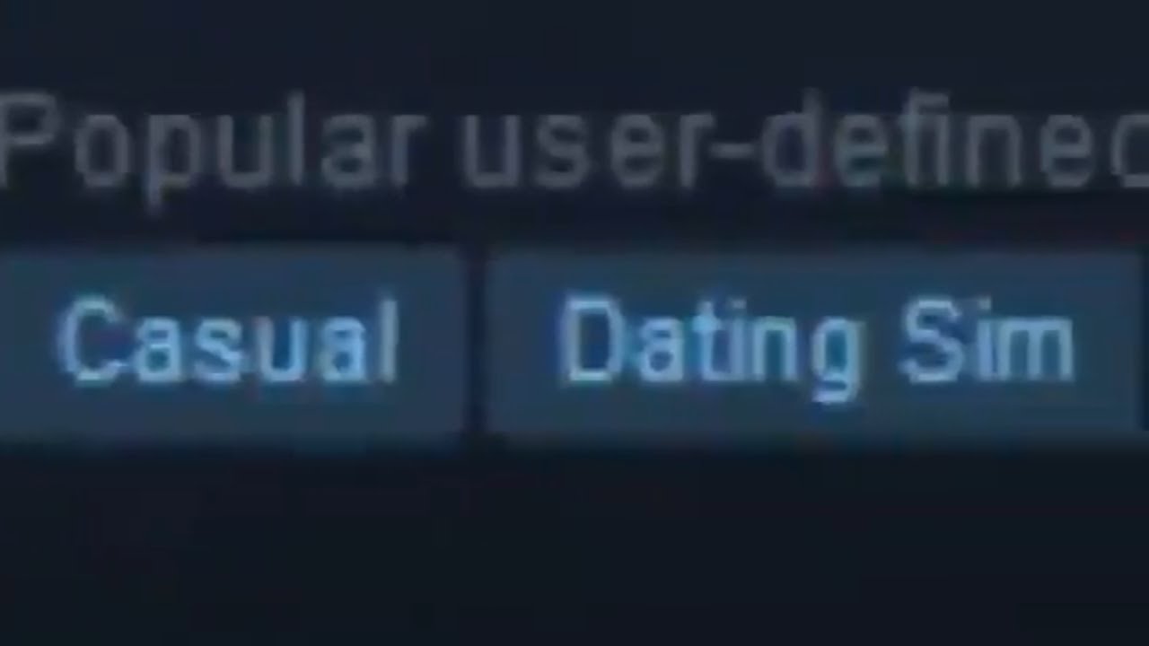 Popular User Defined Tags  On Steam
