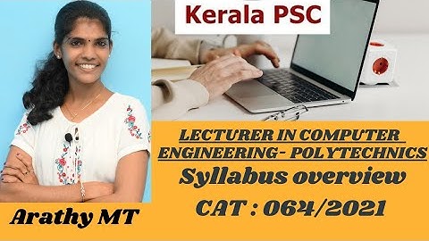 Kerala PSC Recruitment 2021|| Lecturer in Computer Engineering (Polytechnics)||