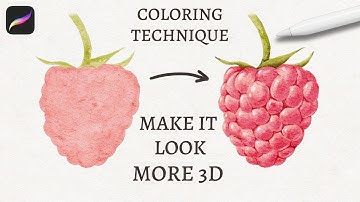 How to Paint a Watercolor Raspberry in Procreate | Tips for Shadows and Highlights 3 EASY STEPS
