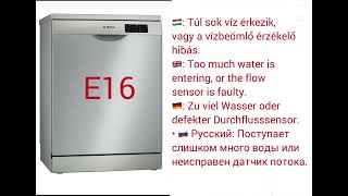 🔧 Bosch Dishwasher Error E16 – How to Fix | Water Inlet Problem | (EN, HU, DE, RU) | Help4Error