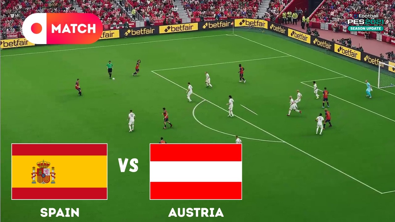 SPAIN vs AUSTRIA | World Cup 2026 Match Simulation | eFootball PES 21 Gameplay