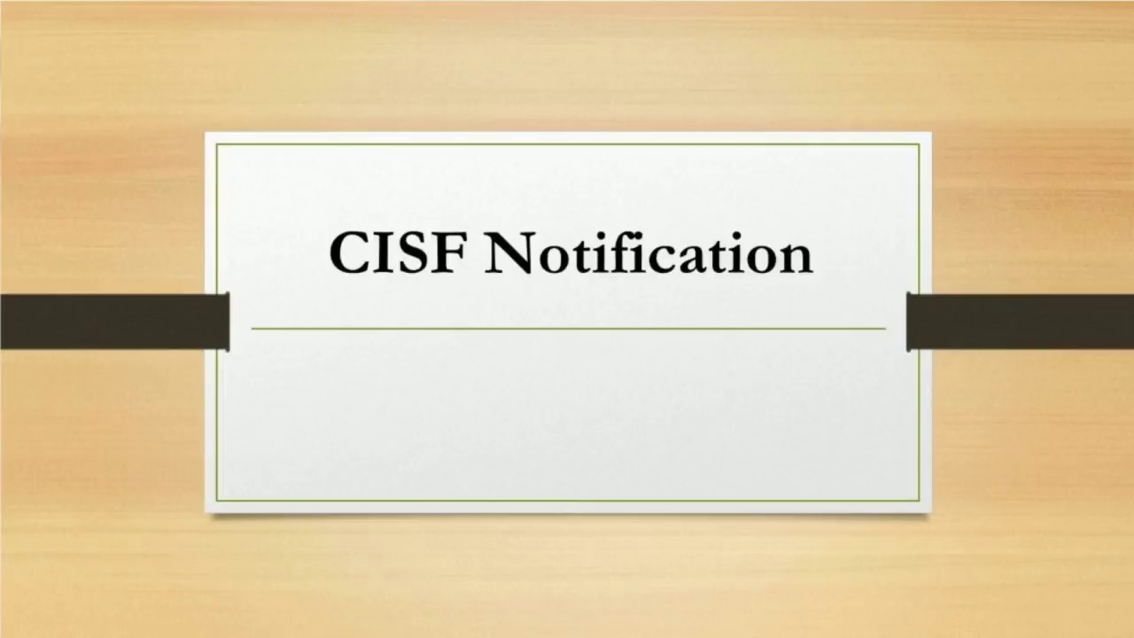 CISF Recruitment 2018 Constable/Fire Vacancies