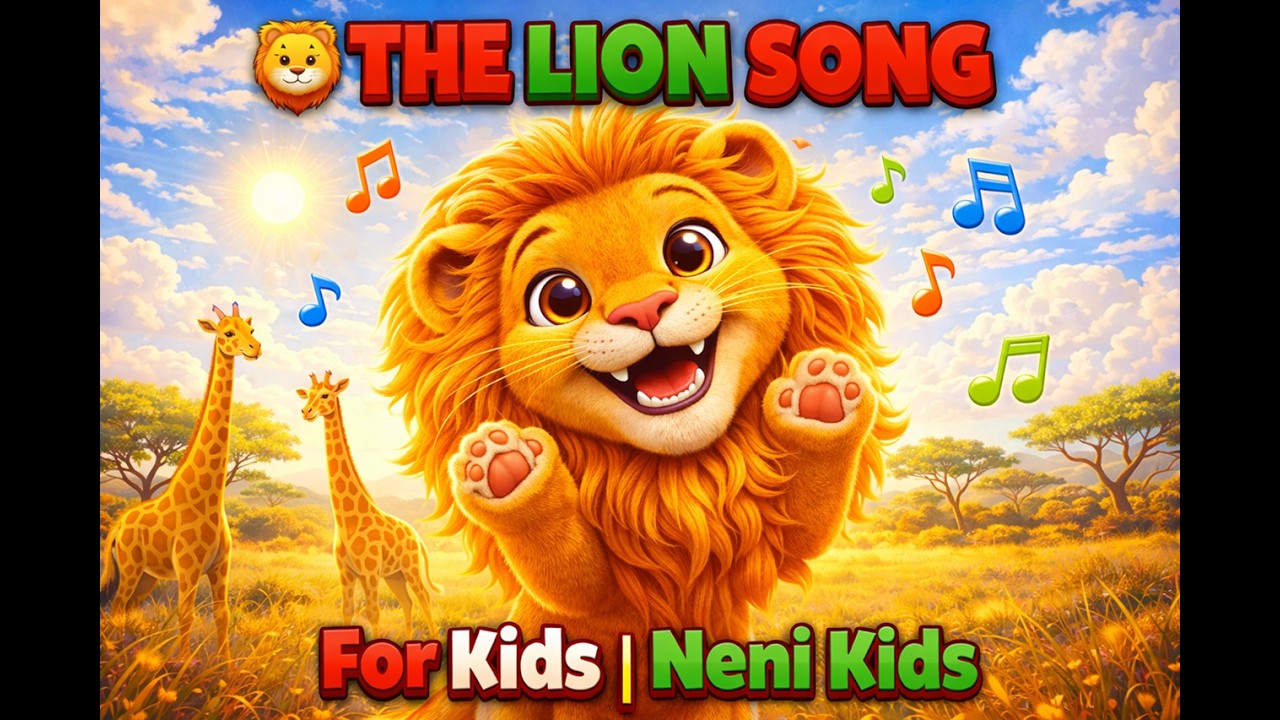 The Lion Song for Kids | Lion Nursery Rhyme | Learn About Lions | Neni ...