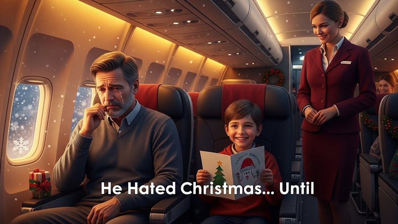 Heart broken Man Boards Flight… A Child’s Kindness Melts His Cold Christmas